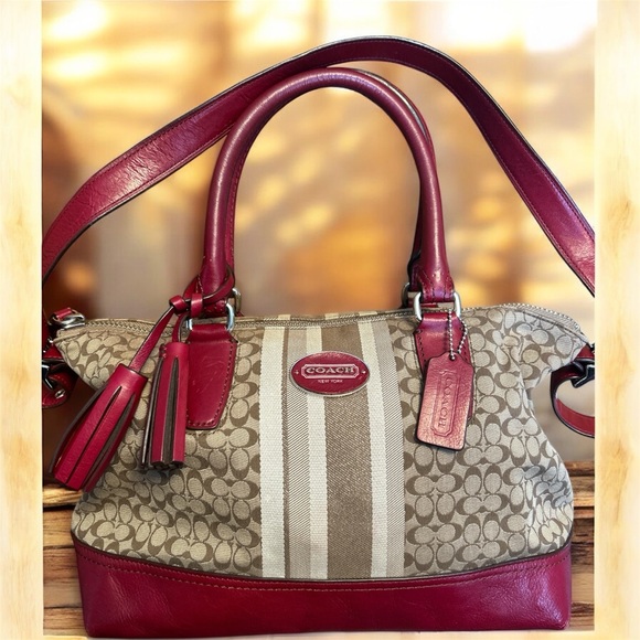 Coach Handbags - COACH 2012 Signature Bag W/ Legacy Tassle